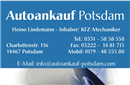 Autoankauf in Potsdam und Berlin  Tel: 0331 - 58 58 558
